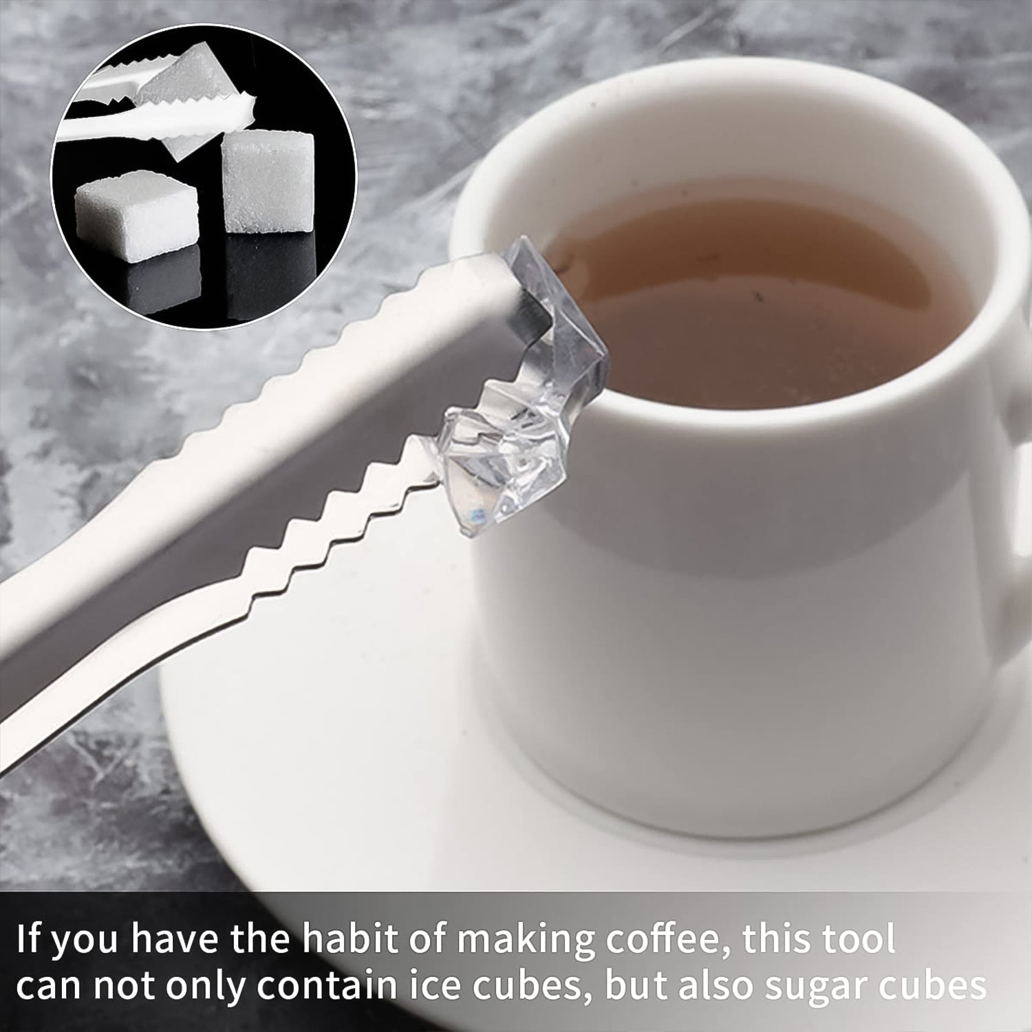 Stainless Steel Tong For Lifting Ice Cubes Sugar Cubes  Serving Tongs (13 Cm  1 Pc) Stainless Steel Tong For Lifting Ice Cubes Sugar Cubes  Serving Tongs (13 Cm  1 Pc)